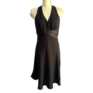 Jones New York V Neck A Line Sleeveless Dress Sz 12 (Medium)